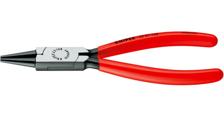 1056372103 Kulaté kleště,160 mm, leštěná hlava, s plastovou rukojetí