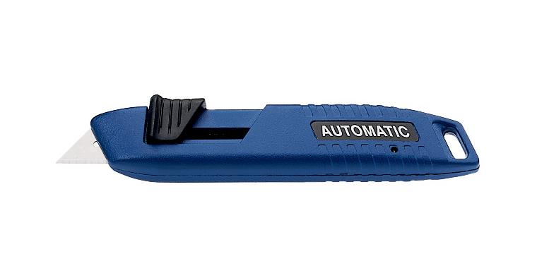 1095012467 Bezpečnostní nůž, automatický, se 3 trapézovými čepelemi