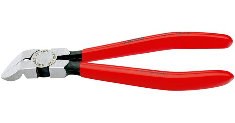 1057390105 Boční štípací kleště na plast, 160 mm, 45 st., šikmé, s pl. rukojetí