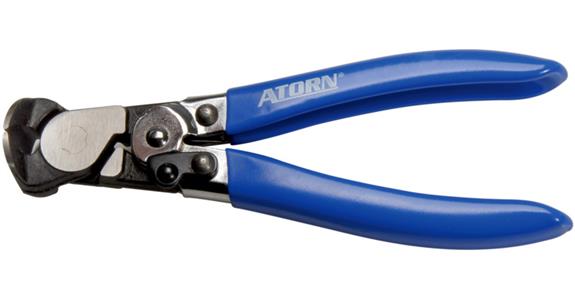 Dvojčinné čelní štípací kleště ATORN, 160 mm, na strunový drát, PVC potah