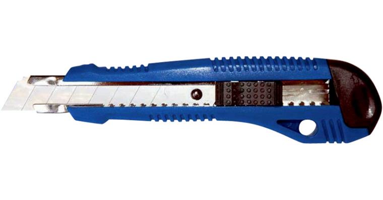 1095012472 Nůž s odlamovací čepelí, 160 mm, šířka čepele 18 mm, vyrobeno z plastu