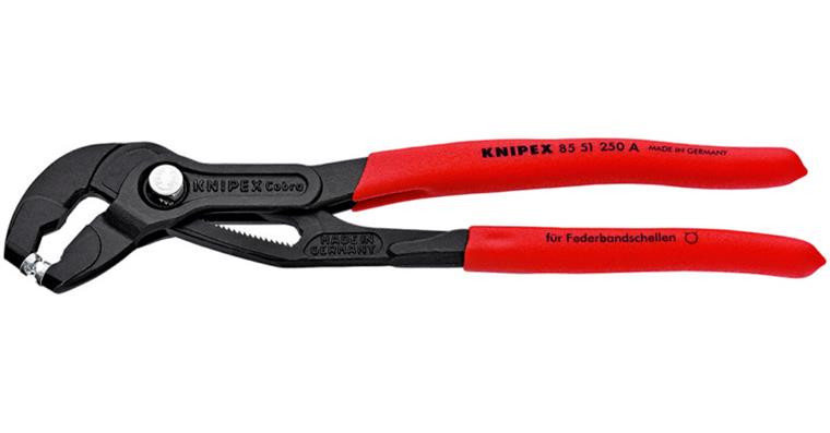 1056771100 Kleště na pružné páskové spony,180 mm, s plastovou rukojetí