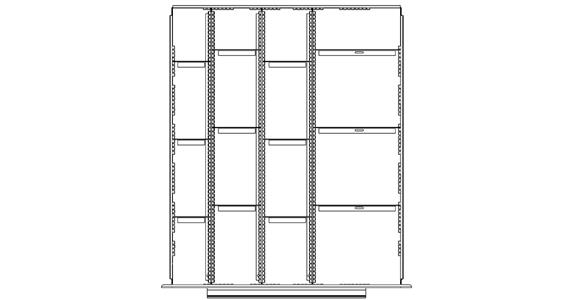 Drawer divider set 18 compartments height 150 mm D series