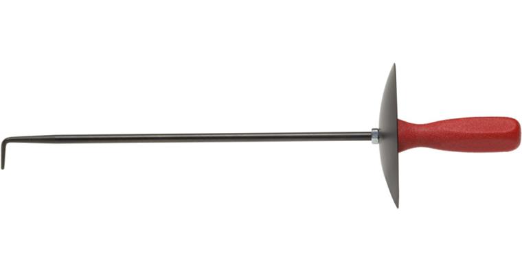 1095012736 Háček na odstraňování třísek, 300x8 mm, plochá deska, plastová rukojeť