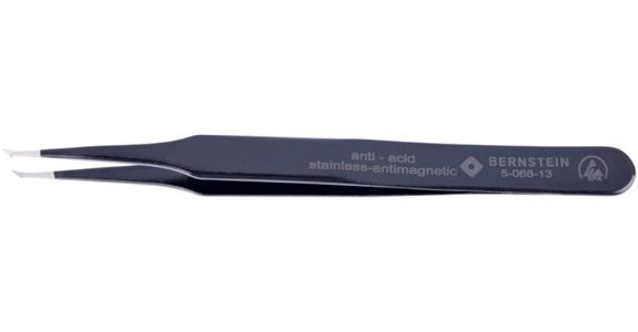 Pinzeta ATORN ESD, špičatá, tvar půlměsíce, 120 mm