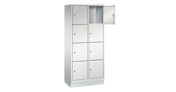 Electrified compartment cabinet 8 compartments RAL7035/7016