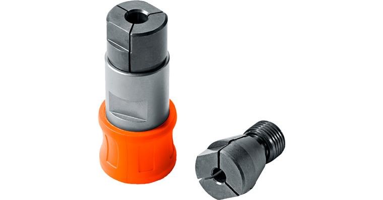 1090822106 Adaptér pro závitník Q pro průměr stopky 4,5 a 6 mm se dvěma up. kleštinami