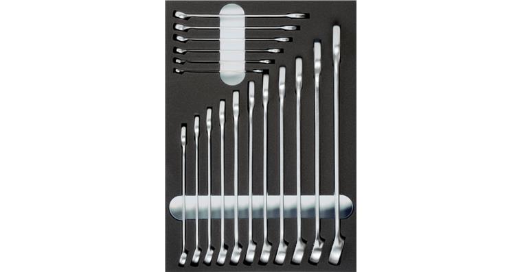 1095011903 Vložka se sadou komb. klíčů, 17 ks, roz. ŠxH 232x332x31mm černá/šedá