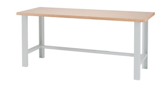 Workbench B2000XT750XH840 mm with worktop beech multiplex 38 mm