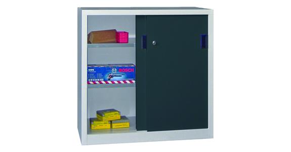 Skř. s psv. dvř., plné plechové dveře, V 1000 x Š 1000 x H 400 mm, RAL 7035/7016