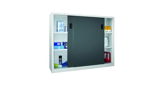 Skř. s psv. dvř., plné plechové dveře, V 1200 x Š 1500 x H 400 mm, RAL 7035/7016
