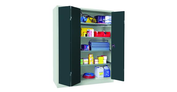 Folding door cabinet 1950X1500X500 mm RAL 7035/7016