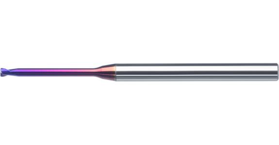 ATORN VHM Mini-Torusfräser TiAlSiN 2x2x50 mm Freistellung 1,91x4 mm R 0,1 mm