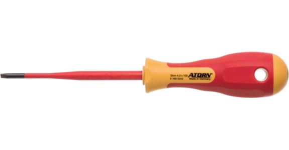 Štíhlý plochý šroubovák VDE ATORN 4,0 mm