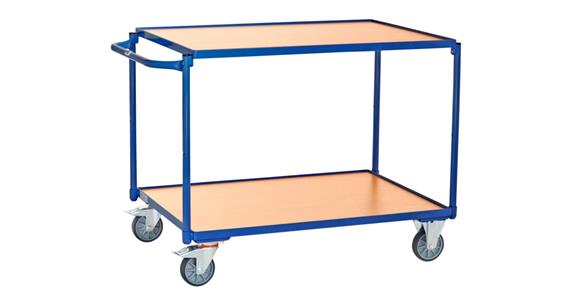 Table trolley load surf. size 1000x700 mm load capacity 300 kg 2 shelves