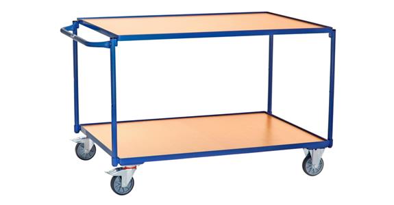 Table trolley load surf. size 1200X800 mm load capacity 300 kg 2 shelves