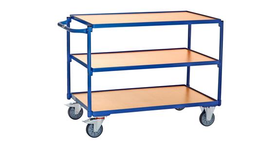 Table trolley load surf. size 1000X600 mm load capacity 300 kg 3 shelves
