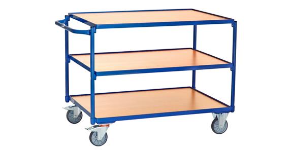 Table trolley load surf. size 1000x700 mm load capacity 300 kg 3 shelves