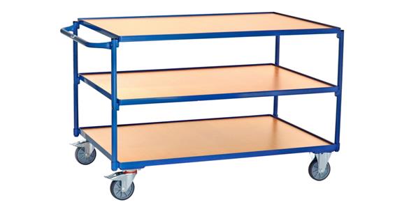 Table trolley load surf. size 1200X800 mm load capacity 300 kg 3 shelves
