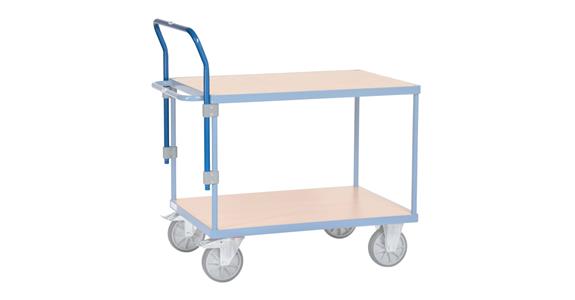 Height-adjustable push handle, screw-on