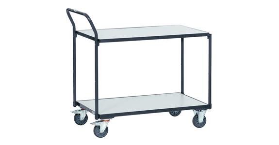ESD table trolley load surf. size 850X500 mm load capacity 300 kg 2 shelves