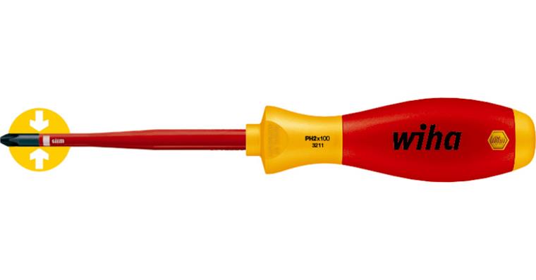 1052440101 Šroubovák slimFix VDE, zapuštěná hlava, PH 1x80 mm, rukojeť SoftFinish