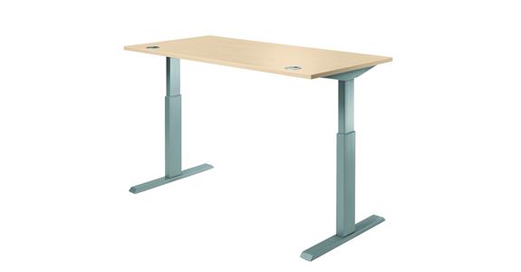 Sitting/standing desk pro. H715-1,205 x W1,200 x D800 mm decor maple