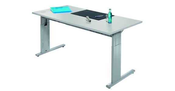 DESK COMFORT H640-820xW1800xD800 mm DECOR light grey
