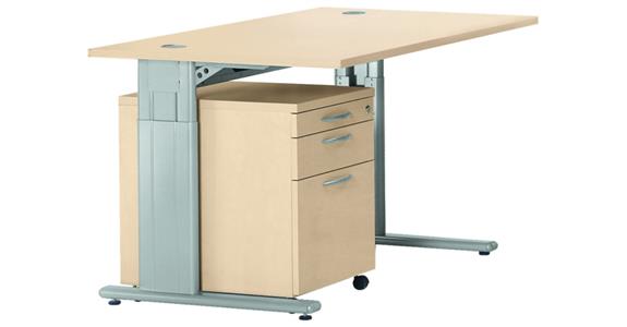 DESK COMFORT H640-820xW1800xD800 mm DECOR maple