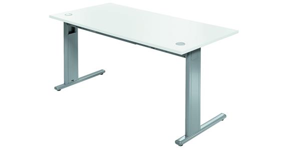 DESK COMFORT H640-820xW1200xD800 mm DECOR white