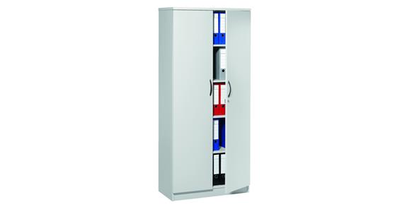 Skříň s 2křídl. dveřmi multi V1835xŠ800xH420 mm světle šedý dekor 5 výšek složek
