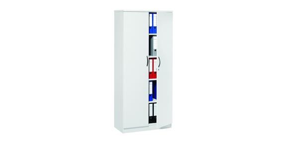 Skříň s 2křídlými dveřmi multi V1835xŠ800xH420 mm bílý dekor 5 výšek složek