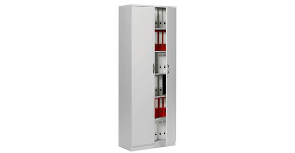 Skříň s 2křídl. dveřmi multi V2200xŠ800xH420 mm světle šedý dekor 6 výšek složek