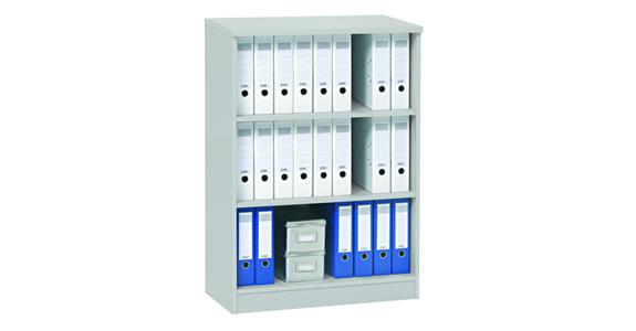 Regál multi V1145xŠ800xH420 mm světle šedý dekor 3 výšky složek