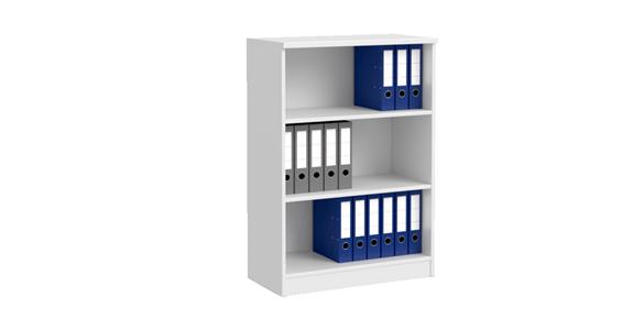 Regál multi V1145xŠ800xH420 mm bílý dekor 3 výšky složek