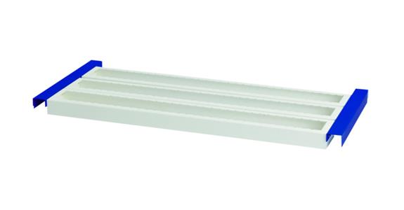CNC tool holder frame 900x443 mm RAL 7035/5010 for hinged door cabinet