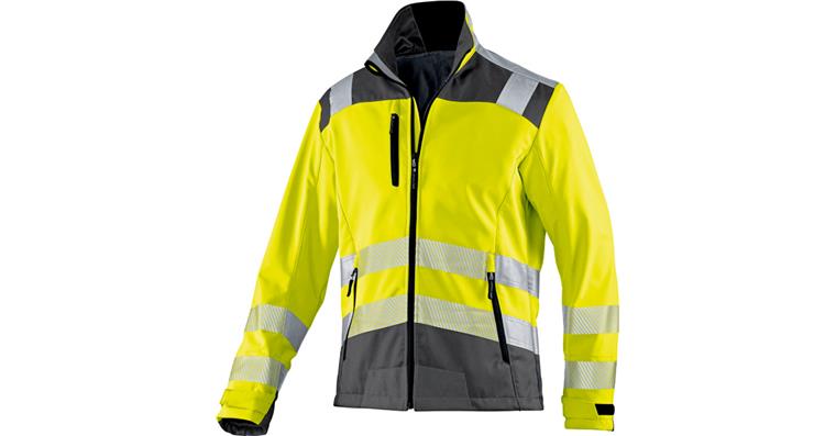 1001654414 Reflectiq, softsh. b., vys. viditel., fluoresc. žlutá/antracit., vel. L