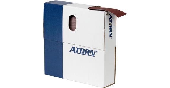 Korund. brus. tex. ATORN na roli (AO) v krab. pro odtrh., G400, 25 mm x 50 m
