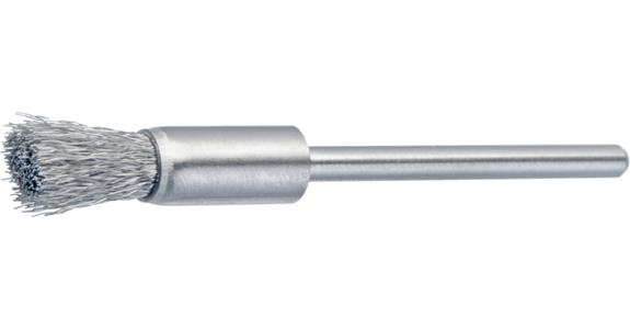 Drátěný koncový kartáč ATORN/miniaturní kartáč, nerez. drát V2A 0,10 pr. 5x3