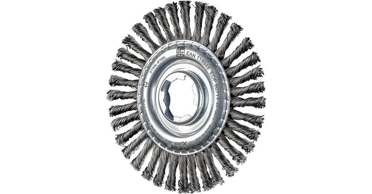 1001438556 Kartáč na trubky X-LOCK, průměr 115 mm, uzlovaný ocelový drát