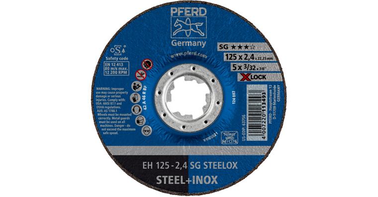 1001440557 Řezný kotouč SG STEELOX X-Lock, 125 x 2,4 mm, se zapuštěným středem