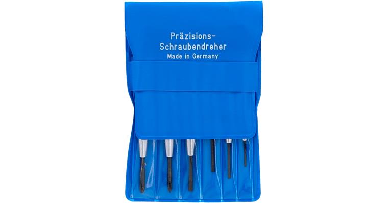 1095012151 Sada hodinářských šroubováků, 6 ks, 1,4–3,0 mm, v PVC pouzdru