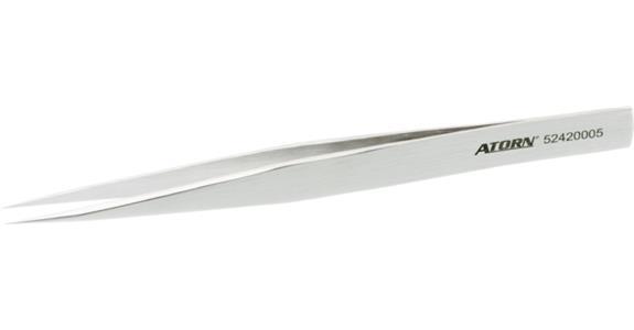 Pinzeta ATORN, chromovaná, 130 mm, dlouhé úzké špičky, niro