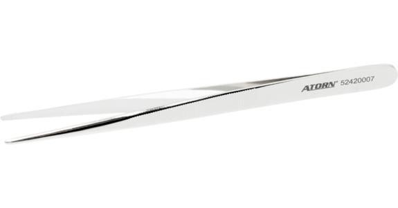 Pinzeta ATORN, poniklovaná, 140 mm, kulaté špičky