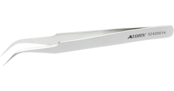 Pinzeta ATORN, antimagnetická, 120 mm, zahnuté hroty