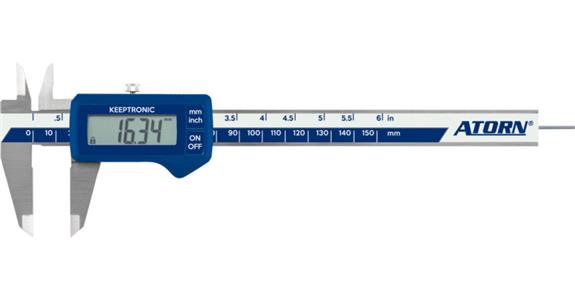 Elektronické posuvné měřítko ATORN IP40, 150 mm, ploché hloubkové měřítko