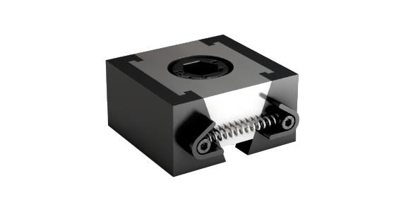 ATORN klínový upínač, hladký, 42x29 mm, M12, včetně posuvného bloku