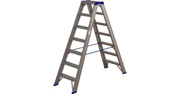 Hliníkové štafle ATORN, 2x7 stupňů na obou stranách, hloubka stupně 85 mm
