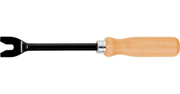 Uvolňovací páka s drážkou a dřevěnou rukojetí ATORN, 250 mm