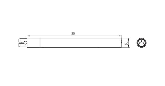 PHT 80 mm probe extension for roughness measuring device cat. no. 33932 101-301